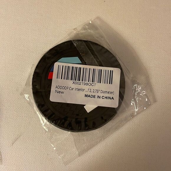 BMW Motorsports Logo Cup Holder Coasters set of 2 NWT - Picture 4 of 4